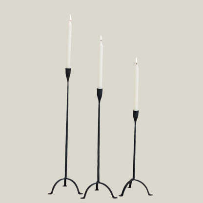 Cast Iron Footed Taper Candle Holder