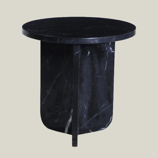 Genoa Black Marble Side Table