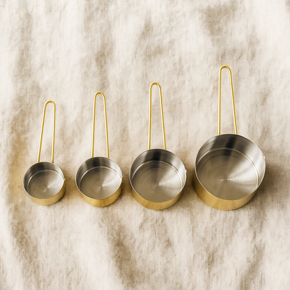 Gold Finish Measuring Cups