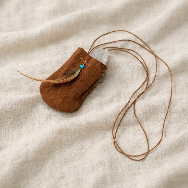 Leather Medicine Bag Necklace