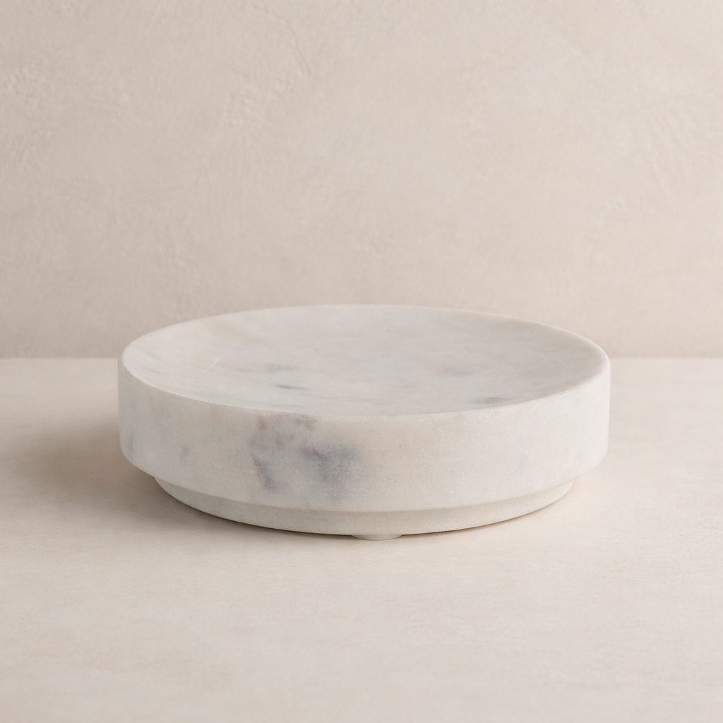 Marble Round Soap Dish