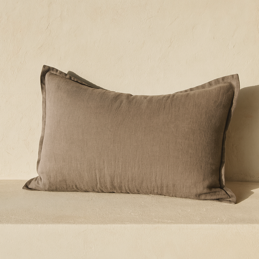 Vintage Khaki Bed Pillow