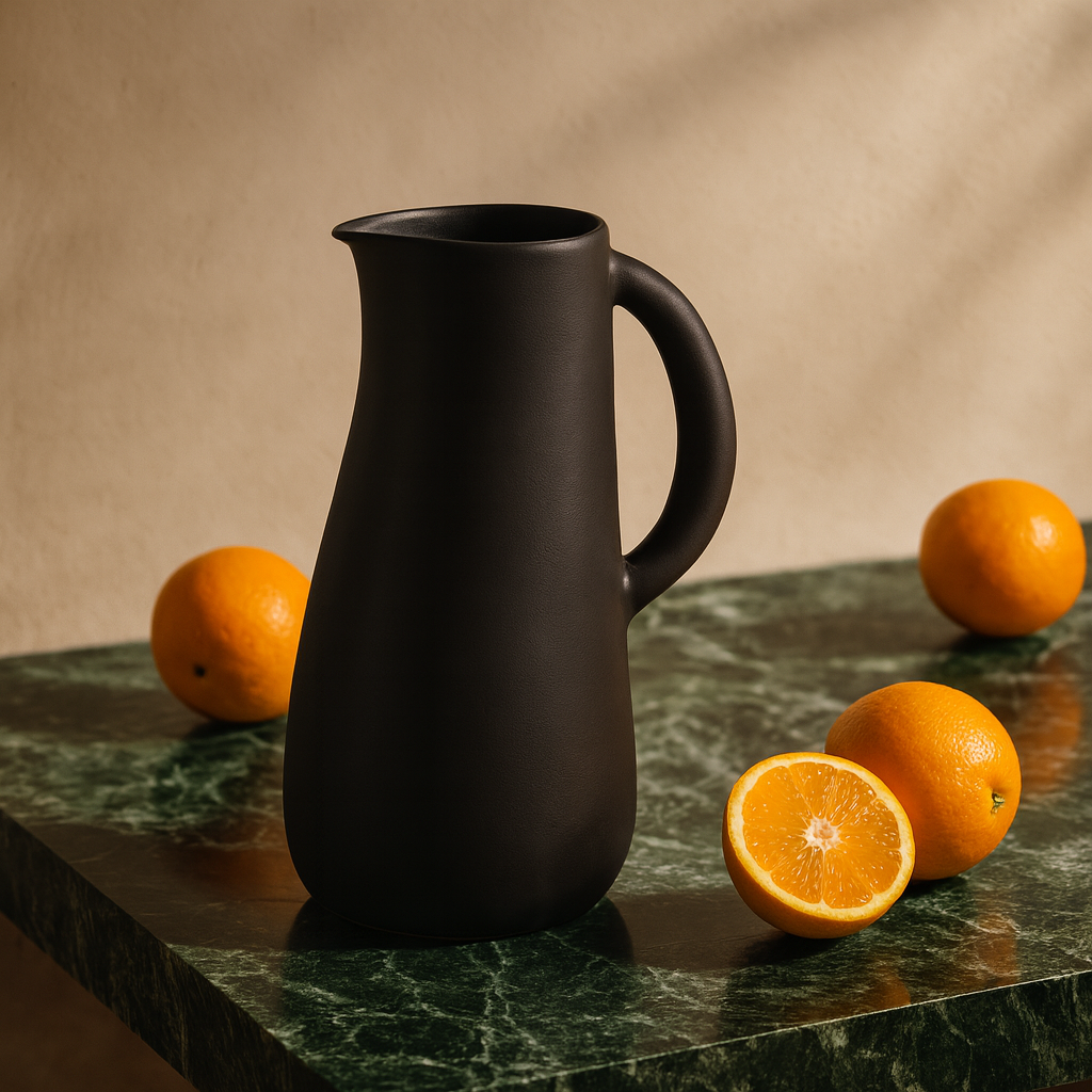 Handmade Matte Stoneware Pitcher
