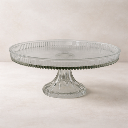 Pressed Glass Rimmed Pedestal
