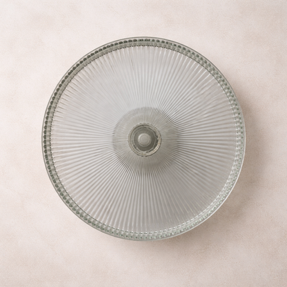 Pressed Glass Rimmed Pedestal
