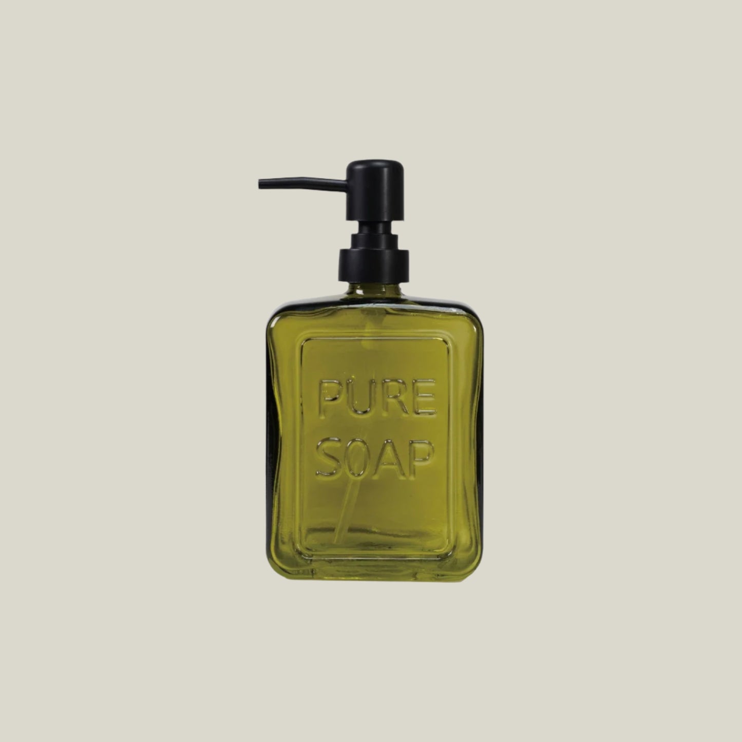 Pressed Glass Soap Dispenser