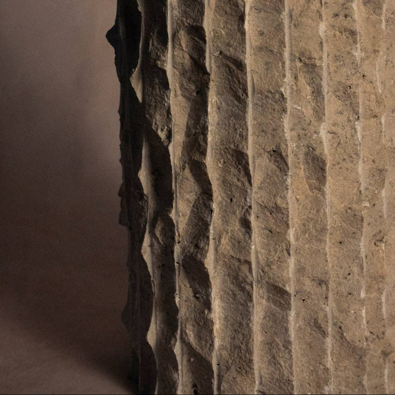 Raw-Cut Organic Travertine Vase