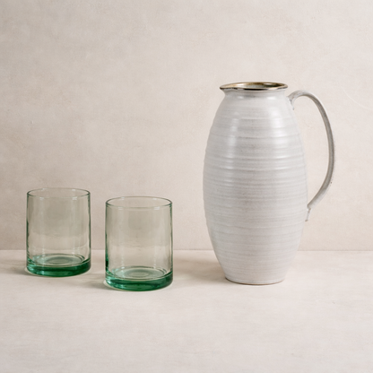 Reactive Glaze Quart Stoneware Pitcher