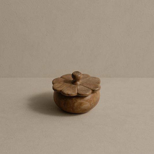 Rust Travertine Trinket Box