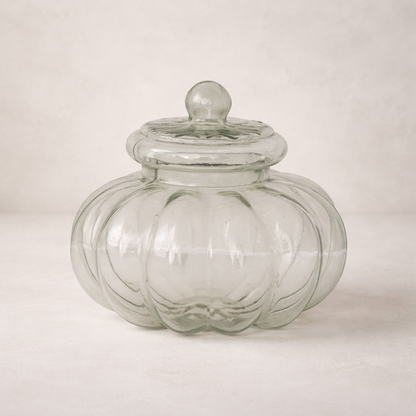 Ribbed Glass Jar