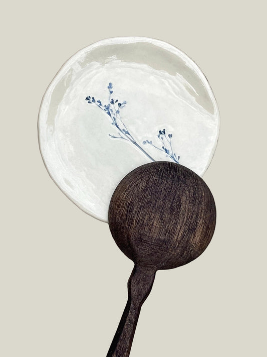 Hand-Painted Floral Spoon Rest