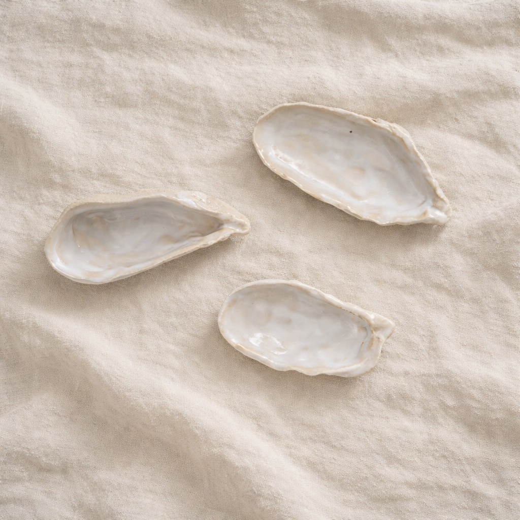 Stoneware Oyster Shell Dish