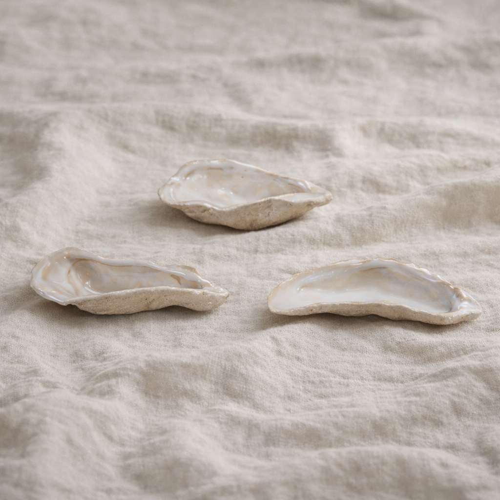 Stoneware Oyster Shell Dish