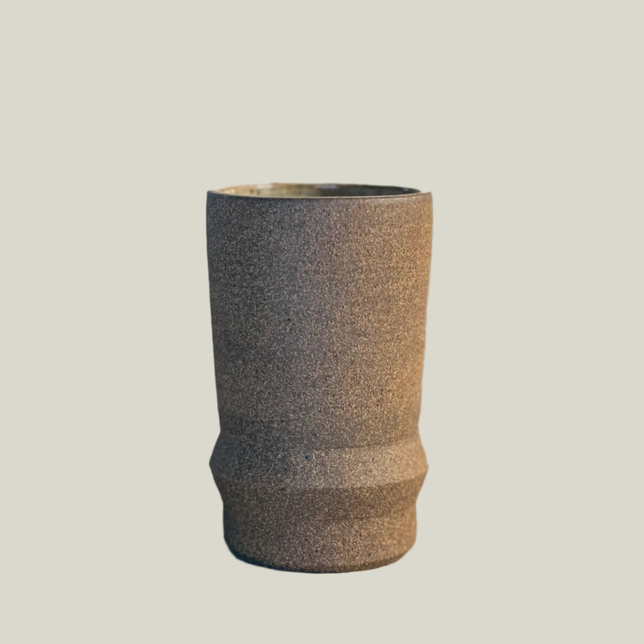 Stoneware Notched Tumbler