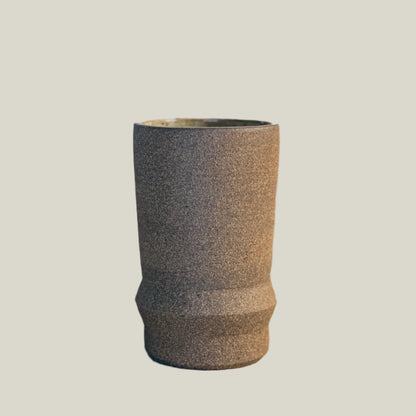 Stoneware Notched Tumbler