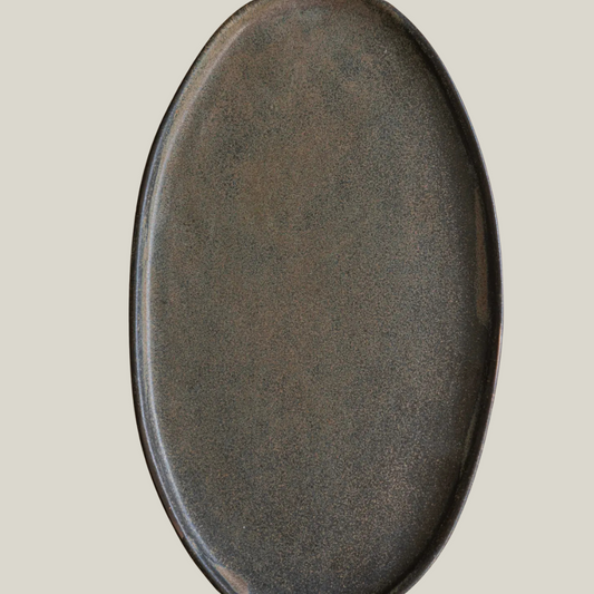 Rust Oval Serving Platter