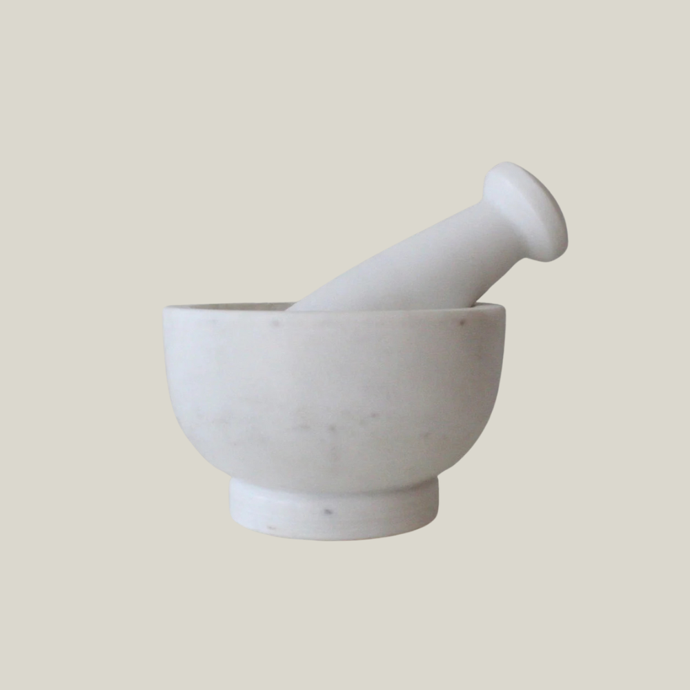 White Marble Mortar & Pestle