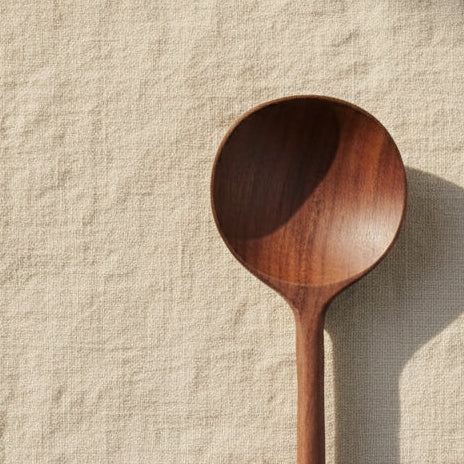 Walnut Wooden Round Spoon