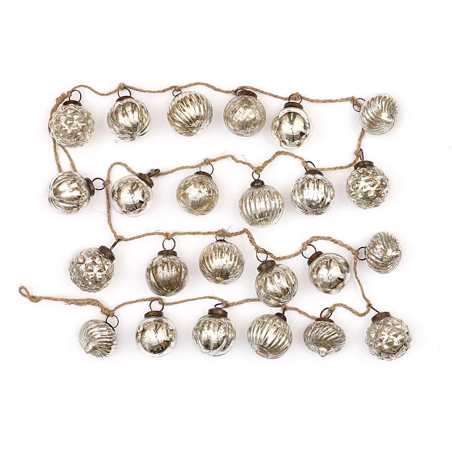 Mercury Glass Ornament Garland