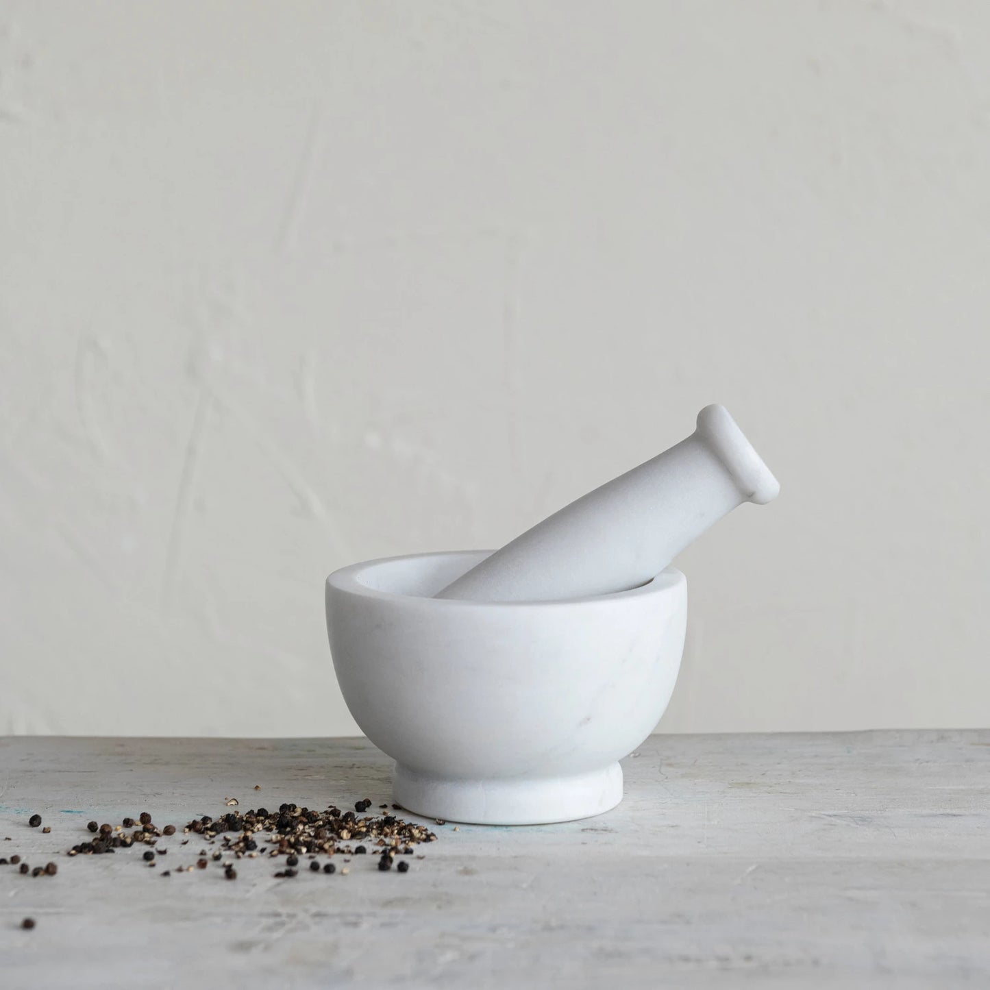 White Marble Mortar & Pestle